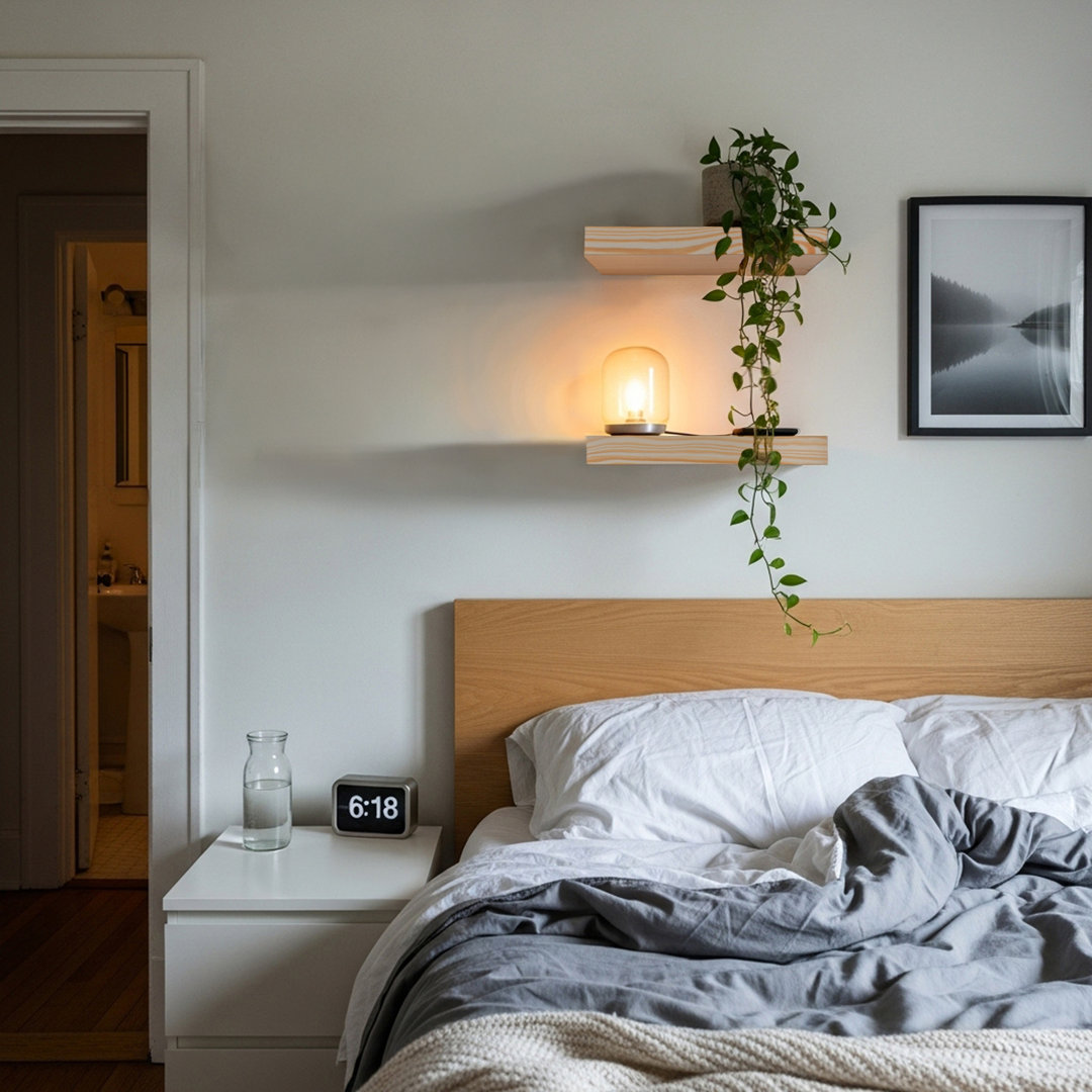 Solid Wood Floating Shelves, Wooden Shelves for Wall Storage